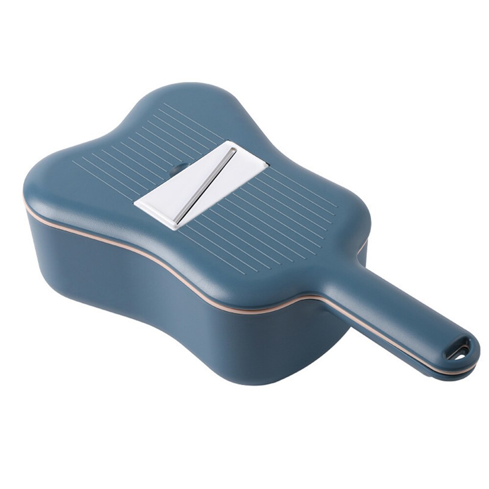 Guitar Shape Multifunctional Vegetable Cutter Kitchen Household Potato Shreds Cucumber Grater Slicing Cut Flowers Dicing Shaving: Dark blue