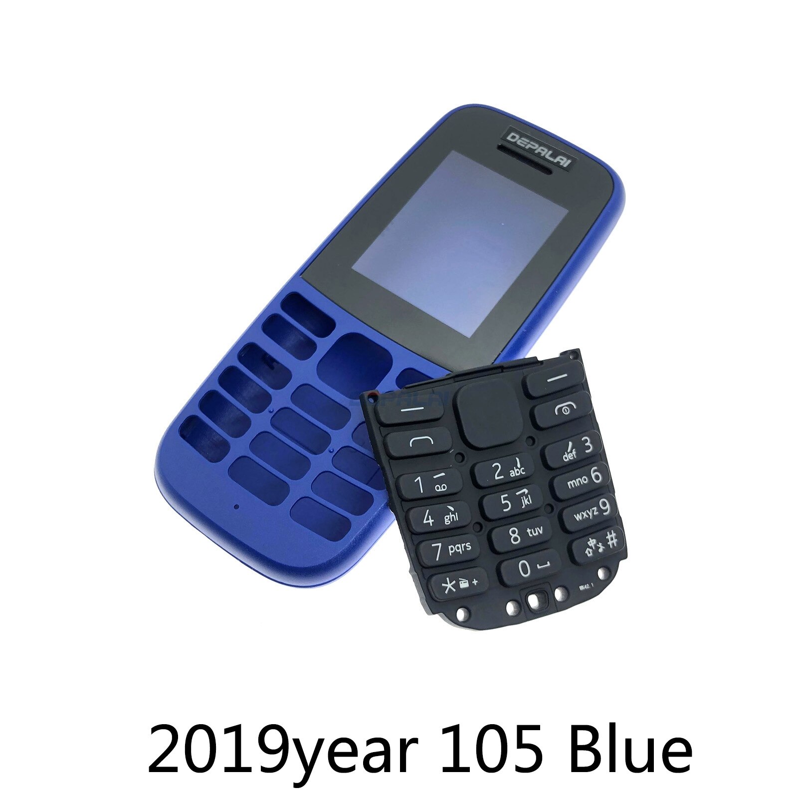 Housing Cover Full Complete Mobile For Nokia 105 version 105 RM-1133 RM-1134 1050 RM-1120 case Keypad Back Battery: 2019 105 Blue