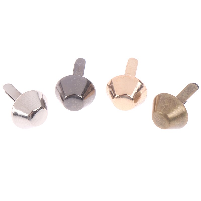 50 stk / lot 12mm nitter studs runde nitte til læder håndværk taske bælte tøj tøj sko pet krave deco