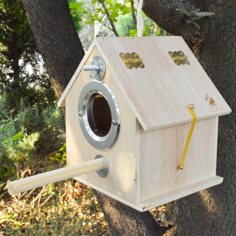 Bird's Nest Parrot Breeding Box Outdoor Breeding Box Bird Garden Shelter Perch Residence