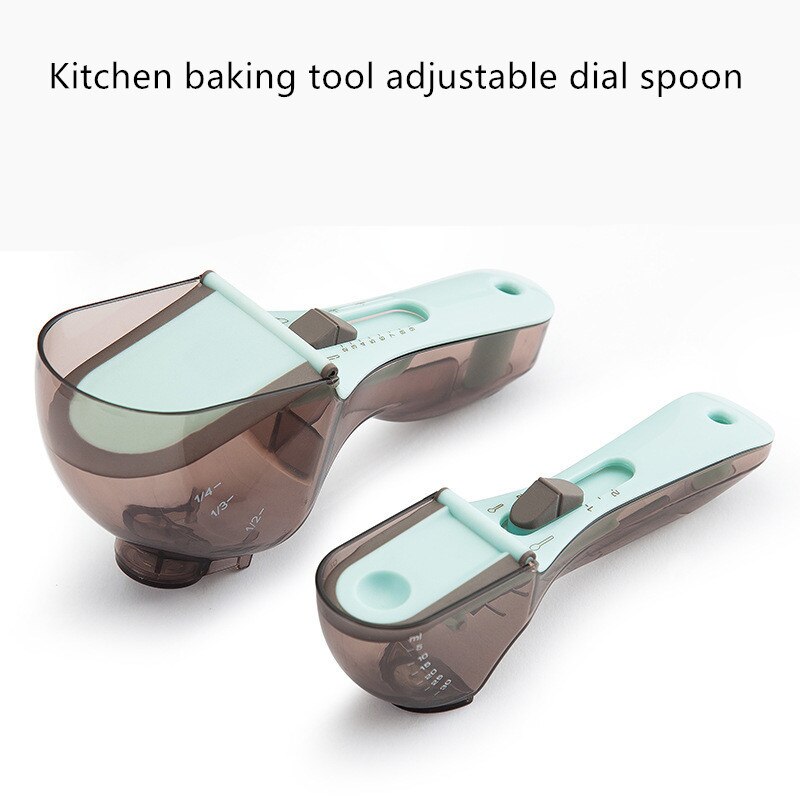 Kitchen baking tool adjustable dial spoon