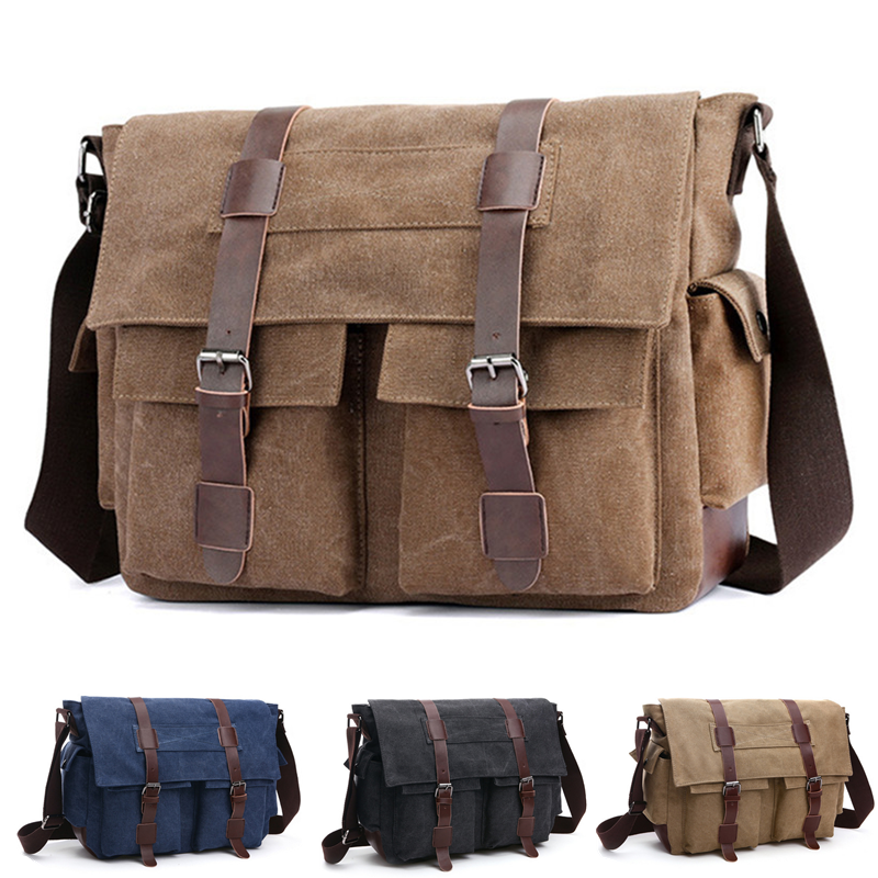 Bolso de lona Vintage para hombre, bolso cruzado informal para hombre, bolso de mensajero, bolsos de hombro de viaje para hombre, Bolsa Masculina de