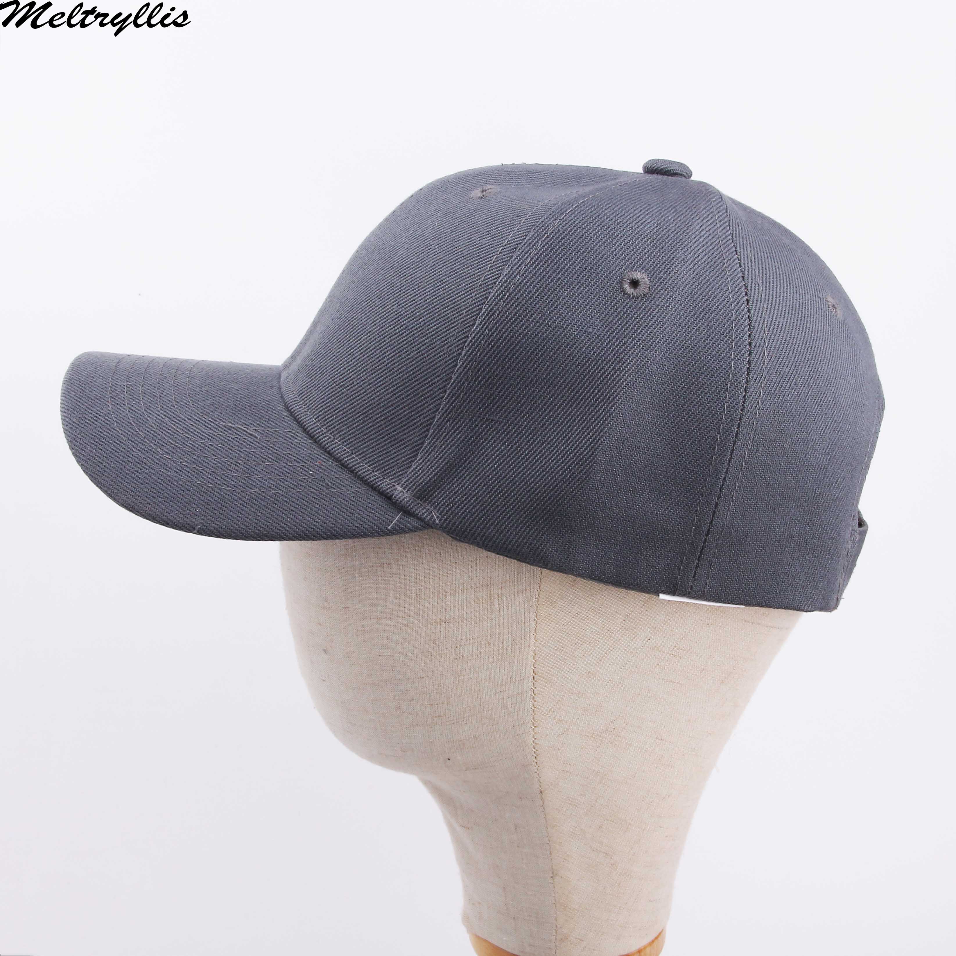 Meltryllis-casquette de Baseball unisexe, en coton, réglable, couleur unie, pour les couples, à la , pour loisirs, avec Snapback: Ardoisé