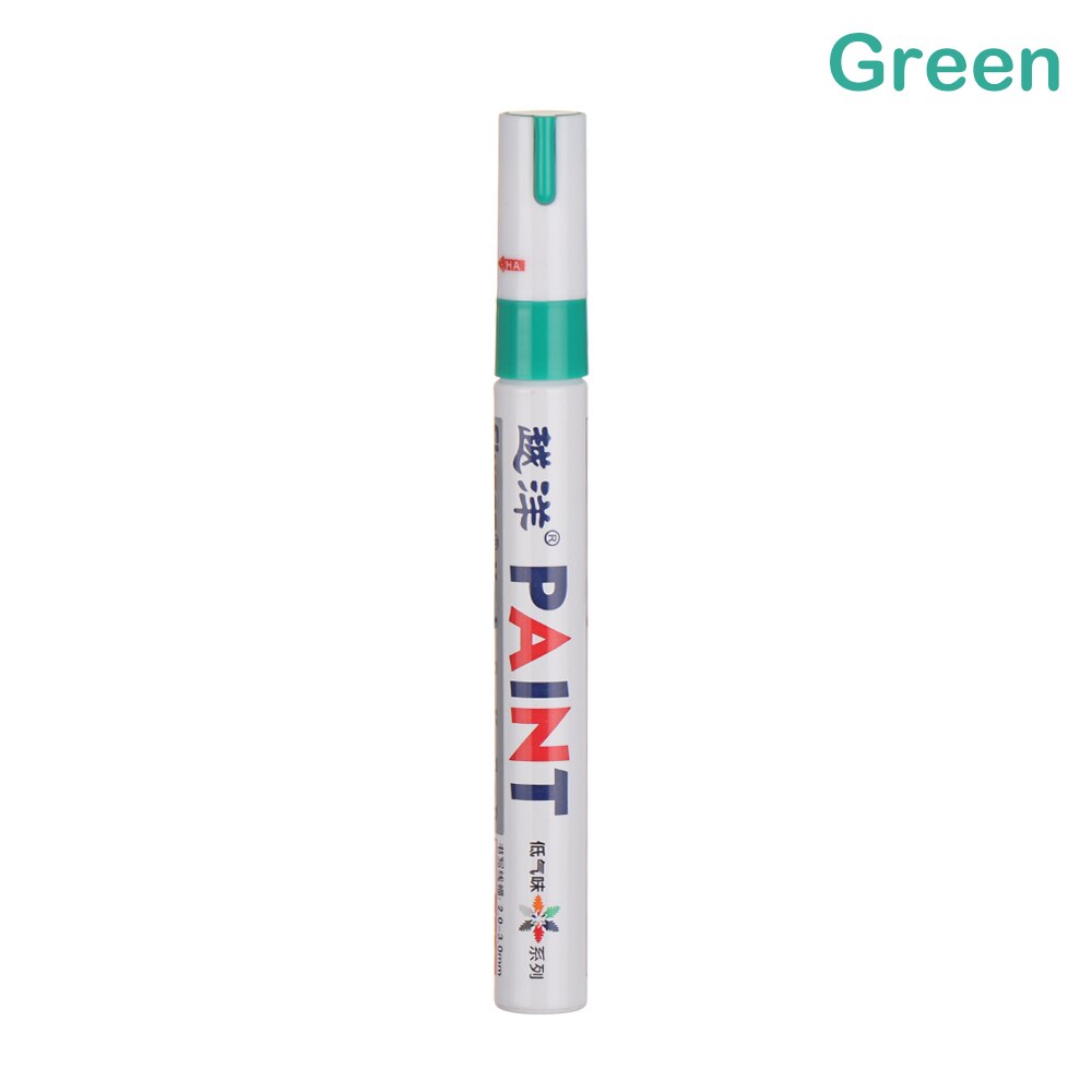 12 kleuren Waterdichte Auto Tyre Loopvlak Rubber Paint Pen Permanente Verf Marker Pennen Graffti Kras Reparatie Applicator Tool: Groen