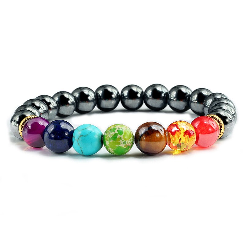 Mannen Vrouwen 7 Chakra Kralen Armbanden Armbanden Healing Tijgeroog Steen Chakra Gebed Charme Boeddha Armband Verstelbare Sieraden: Kobalt Violet