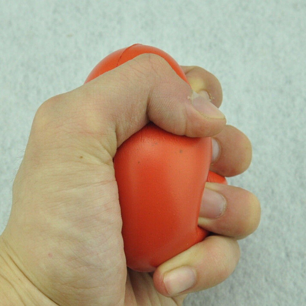 1pc Cute Elastic Rubber Stress Relief Ball Heart Shaped Exercise Stress Relief Squeeze Soft Foam Ball