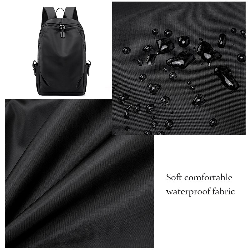 Laptop-rucksack 15 zoll, damen & herren, wasserdicht, schwarz, business-reiserucksack mit großem fassungsvermögen 6 schulrucksack mit usb-ladefunktion