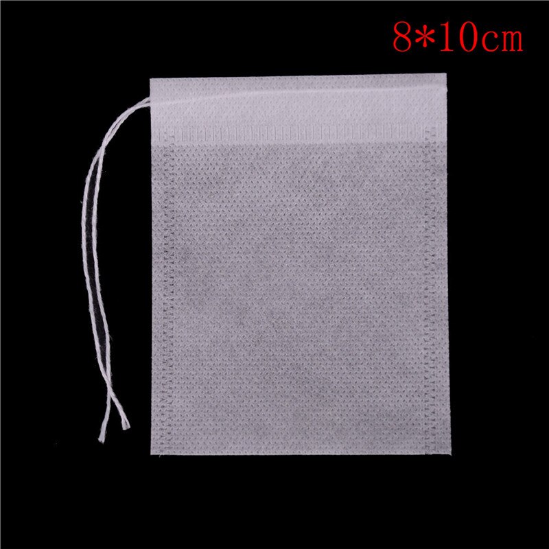 100 stk / sæt tegningslinje ikke-vævet filterpose tepose brygning gryderet filterpose 6 størrelser til rådighed: 8 x 10cm