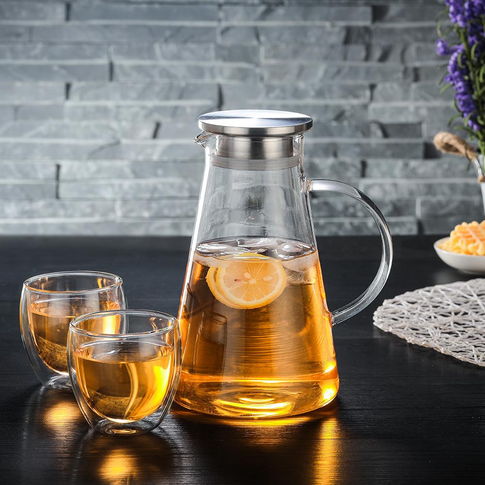 glass kaldvannsflaske varme- og eksplosjonssikker juicebeholder kald tekjele dekorasjon hotellrestaurant juiceflaske