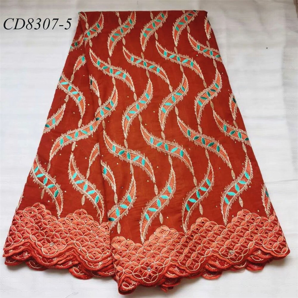 Cd8307 tungt vand grønne afrikansk schweizisk bomuld blonde stof 5 yards fancy blonder: 5