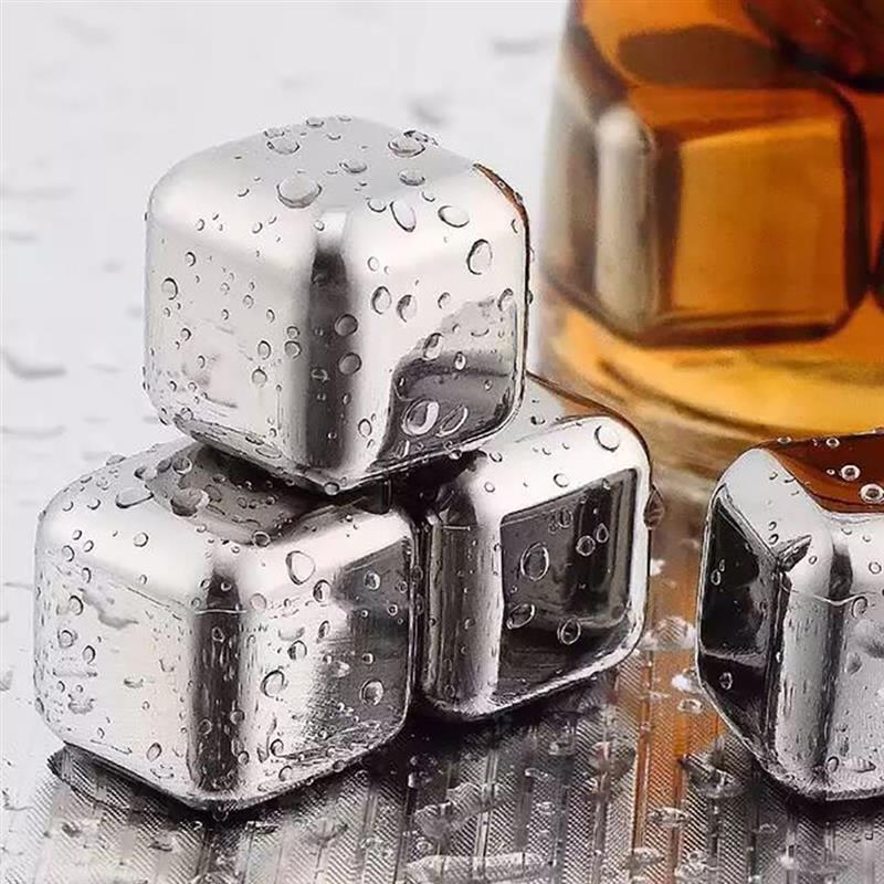 Rvs Ice Cubes Glacier Cooler Drink Vriezer Gel Ice Rock Wijn Whisky Steen Herbruikbare Chilling Stones Voor Whisky Wijn