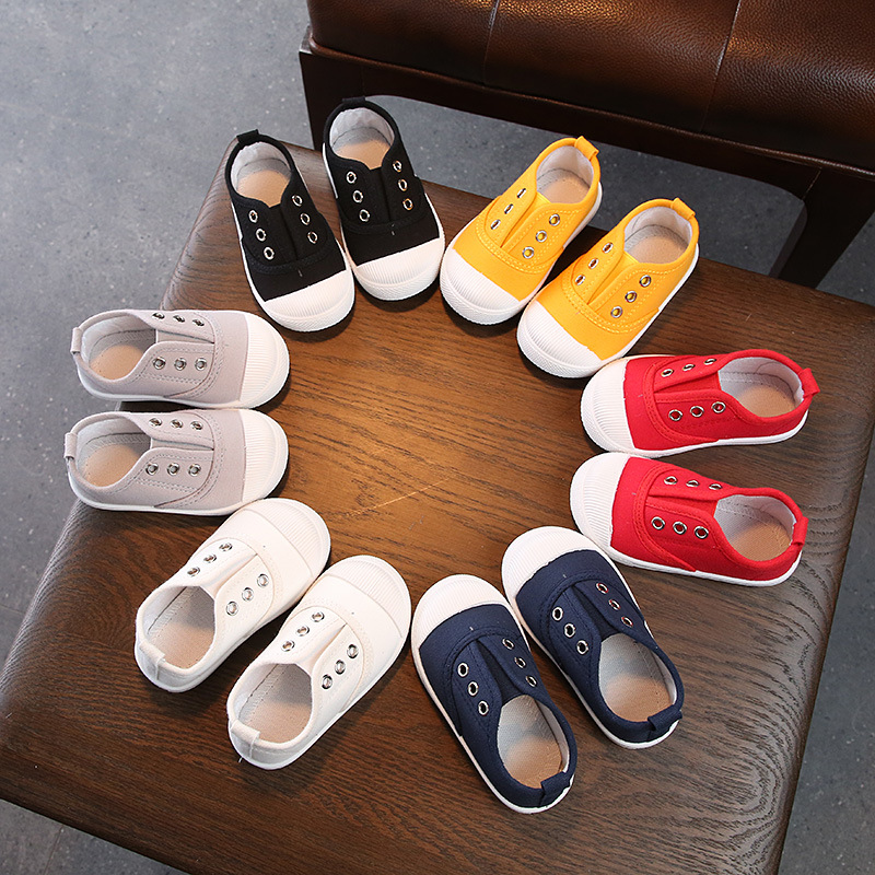 Zapatos de lona para niños y niñas, calzado informal para interior de guardería, primavera y otoño,