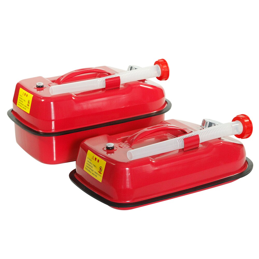 5L 10L Red Fuel Tank Oil Gasoline Diesel Water Tank Metal Iron Storage Can Car Motorcycle Truck Accessories