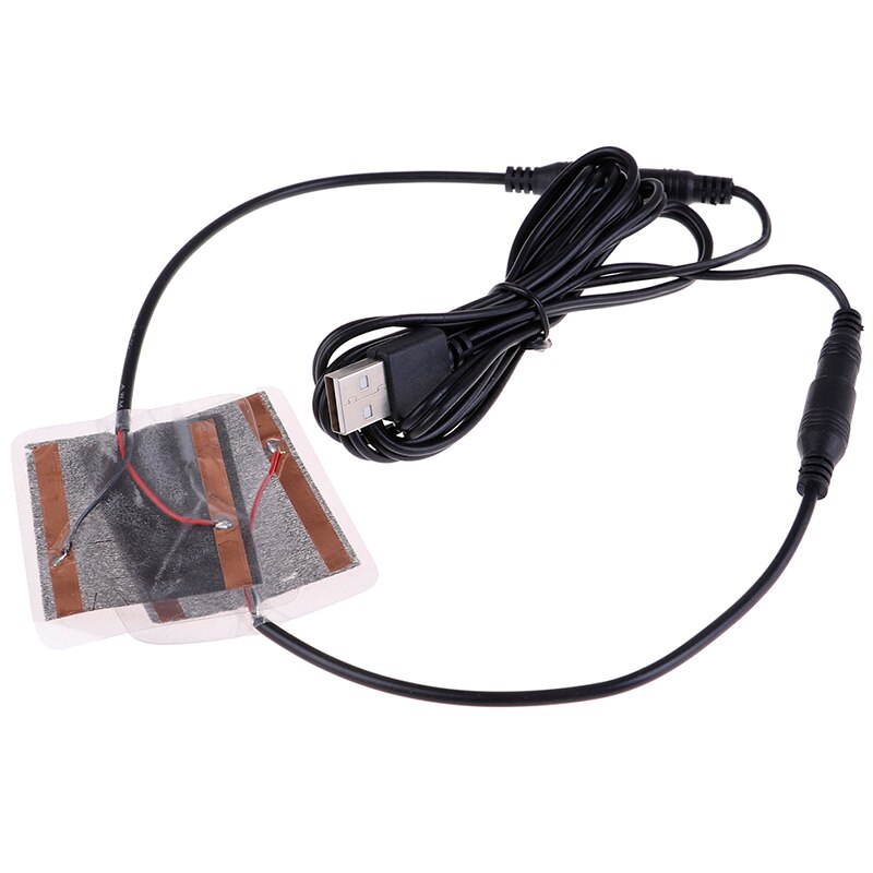 2Pcs Heating Pads With Cable 5W USB Heater Gloves Bendable Heating Film DIY Warm Hand for Glove Pad Feet