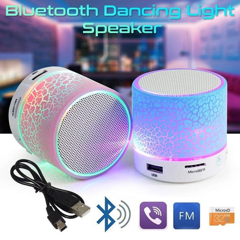 Bluetooth Speaker Mini Draadloze Luidspreker Crack Led Tf Usb Subwoofer Bluetooth Speakers Mp3 Stereo Audio Muziekspeler