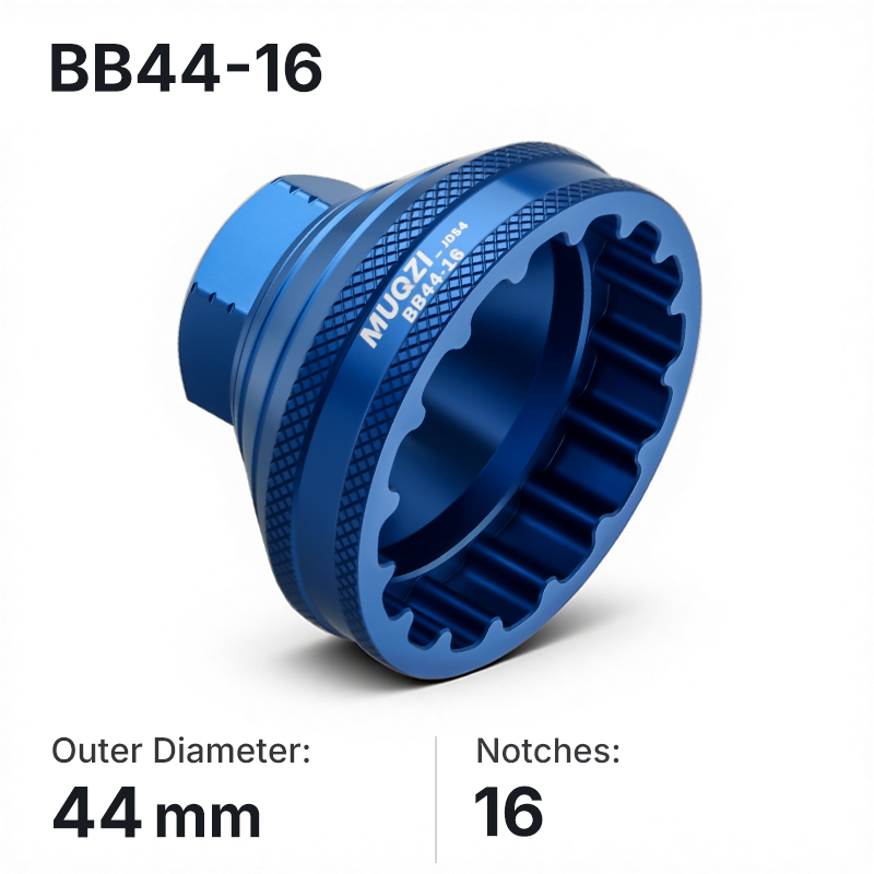 MUQZI Bottom Bracket Install Removal Tool 12/16-Notch Fits 39mm/40.5mm/44mm/45.6-46.6mm Outer Diameter BB Cups Bicycle Repaire