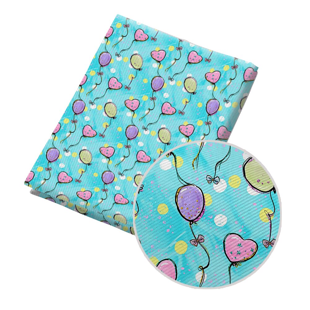 50*145CM Fabric Colorful Balloon Pattern Printed Polyester Cotton Twill Fabric Patchwor Printed: PL2151