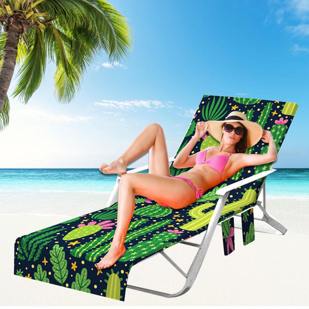 Multi-Functional Lazy Lounger Beach Towel Lazy Beach Lounge Chair Cover Towel Bag Sun Lounger Mate Garden