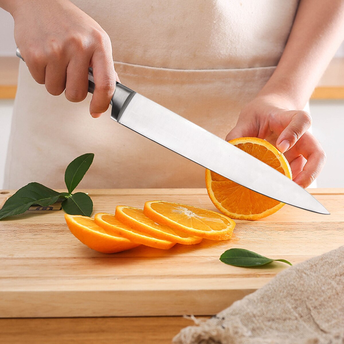 Cuchillo de cocina para Chef, utensilio de acero inoxidable para filetear pescado, Sashimi, Sushi, salmón, cortador de frutas y verduras