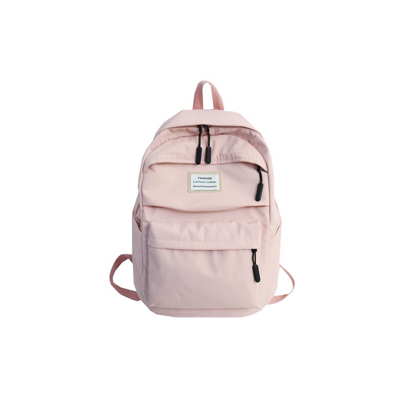 DIHOPE Große Kapazität Hohe Schulranzen Wasserdicht Nylon Frauen Rucksack Weibliche Mädchen Schulter Taschen Reisetasche Mochila Neue: Rosa