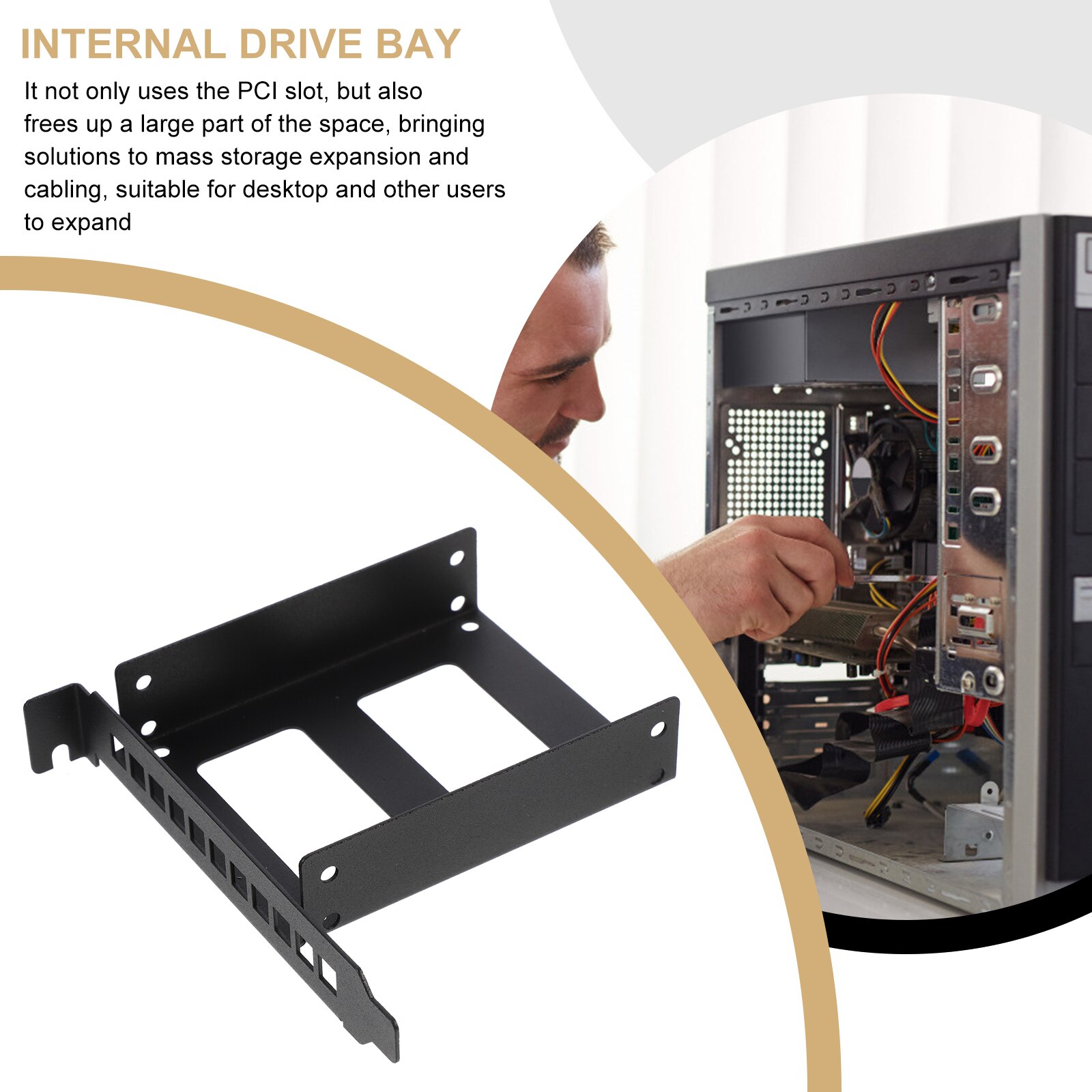 Ssd Bracket Achterpaneel 2.5 Inch Hdd Pci Slot Drive Bay Montage Converter