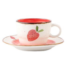 Posliinikupit teekuppisetti kahvikupit lautasella keraamiset teemukit setti, espresso kahvikuppimukit setti: C