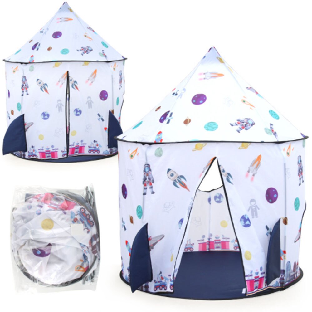 Space Tent Space Themed Pretend Play Tent Space Play House Spaceship Tent For Kids Foldable Pop Up Rocket Play Tent