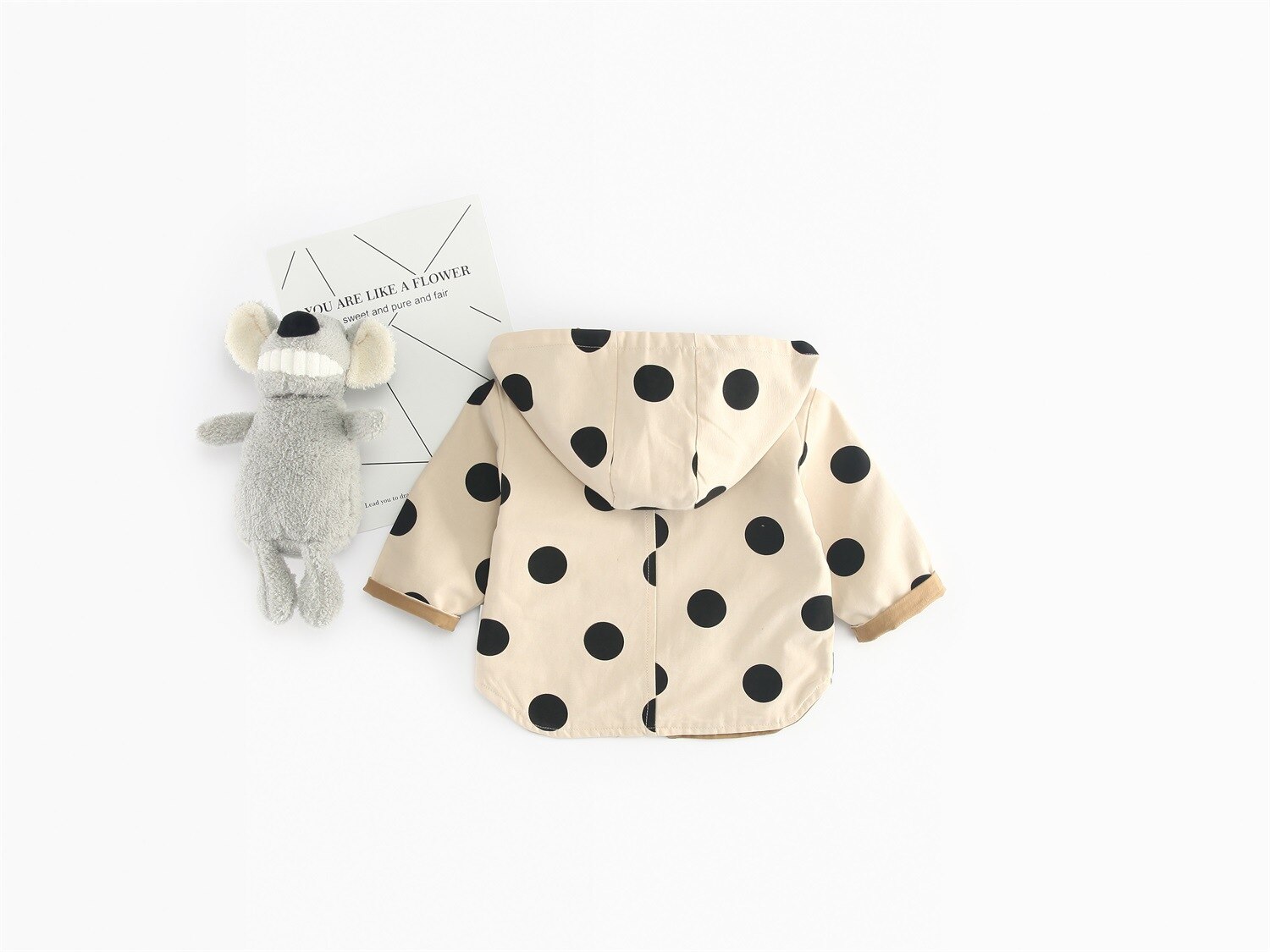 Chaquetas para niños , abrigos reversibles con capucha para bebés, abrigos de lunares a la para chicas, abrigos de otoño para niños pequeños, chaqueta cortavientos de primavera para niños