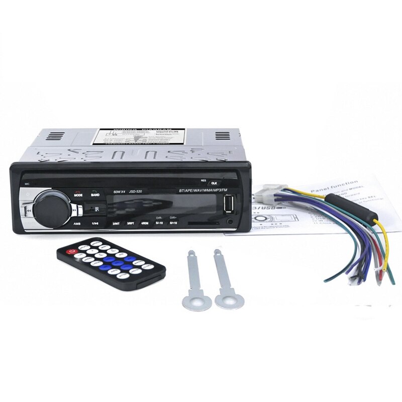 Car Electronics CD Support MP3 WMA WAV Car Radio Autoradio Aux Input Receiver Bluetooth Stereo Audio Player Multimedia: Default Title