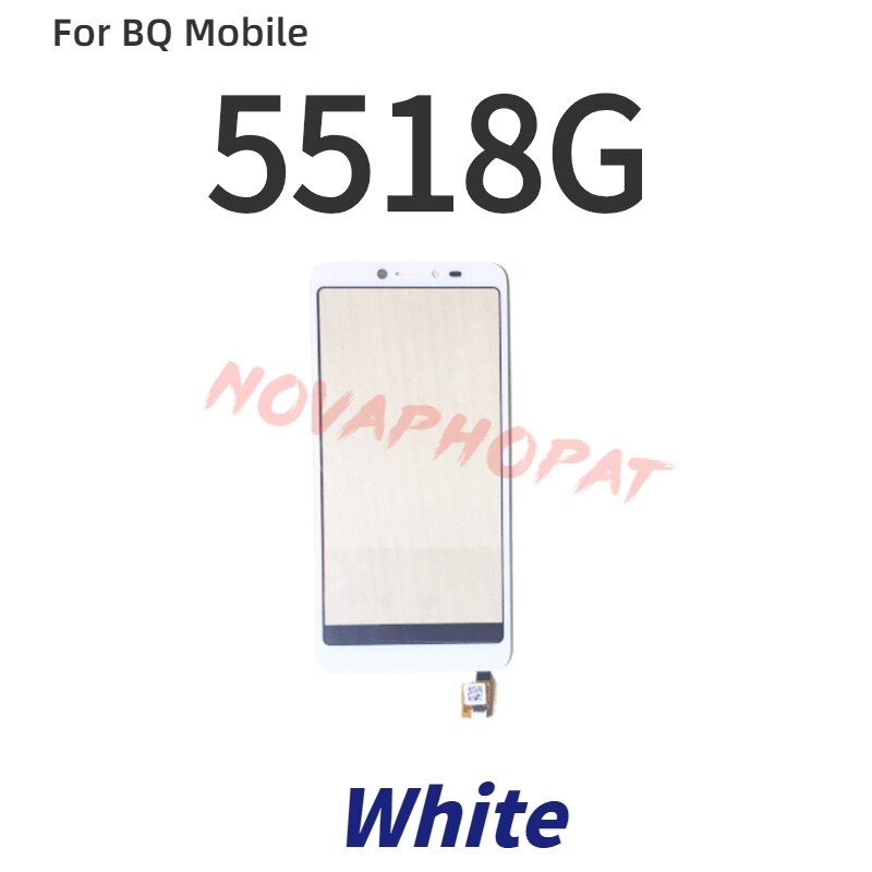 Novaphopat capteur noir pour BQ 5518G jean écran tactile numériseur écran tactile panneau en verre + suivi: white touch screen
