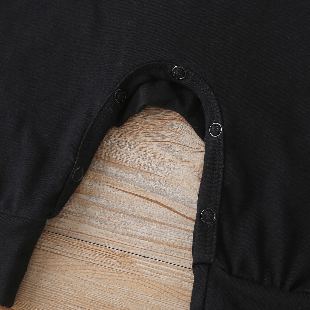 Kostium na Halloween maluch chłopcy niemowlę dziewczyny czarny romper kombinezony dla niemowląt śliczne z rękawem typu nietoperz rękaw dyni nadrukowany wzór ubrania