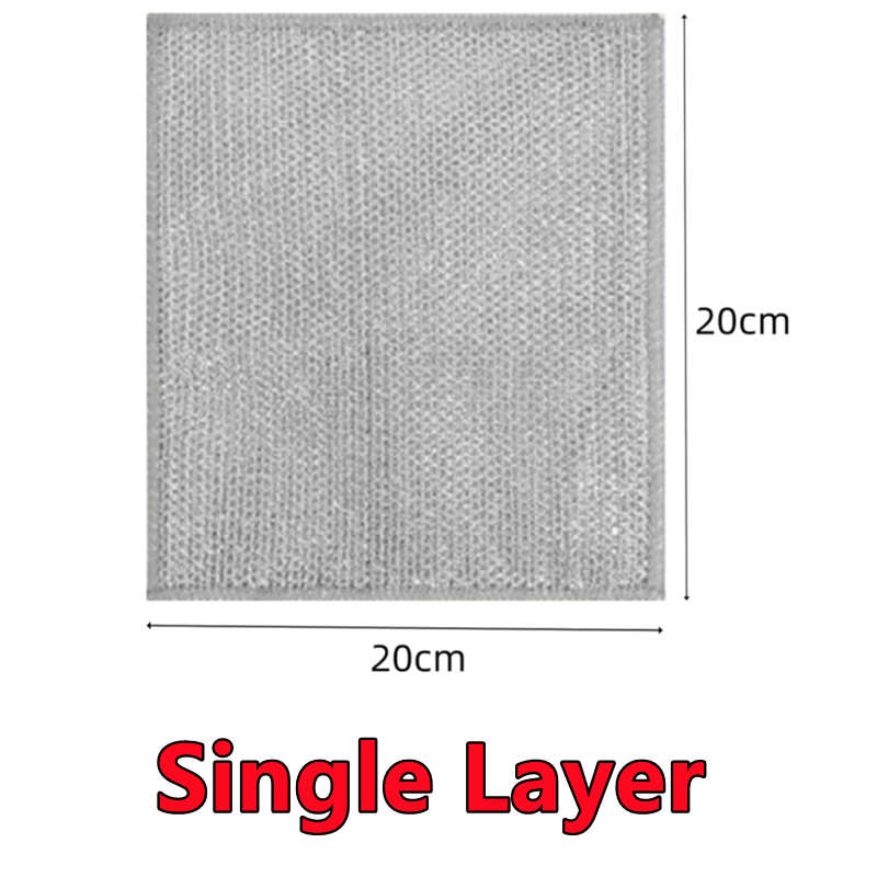 Paño de limpieza mágico grueso de doble cara, trapos de alambre de acero y Metal, paños de lavado para platos de cocina, herramientas de limpieza de toallas, 30-1 ud.: Rojo / 50 piezas