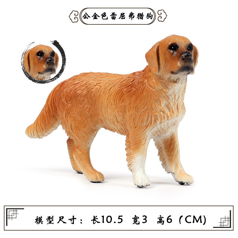 Miniaturen Beeldjes Hond Model Golden Retriever Schnauzer Shiba Inu Herder Action Figure Collectible Educatief Speelgoed: Golden Retriever A