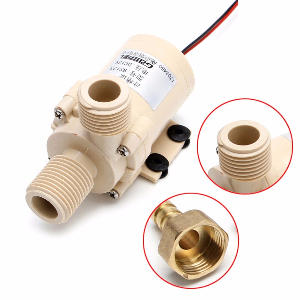 DC 12V Solar Submersible /Cooling Water Pump Circulation 212 Degree F Brushless Motor High Pressure Pumps