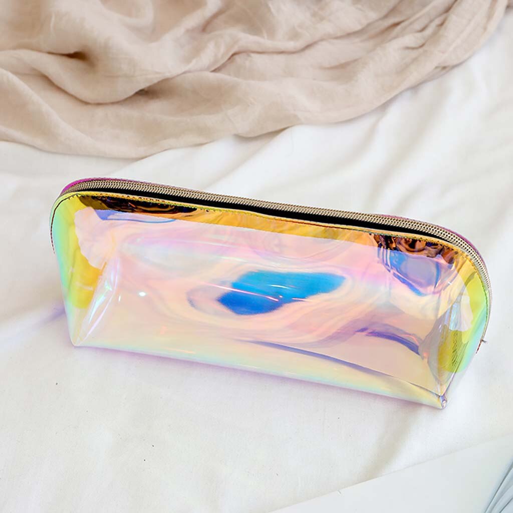 Aelicy Women Transparent Lasher Waterproof Handbag Make Up Bag Panelled Jelly Storage Bag With Zipper Sales