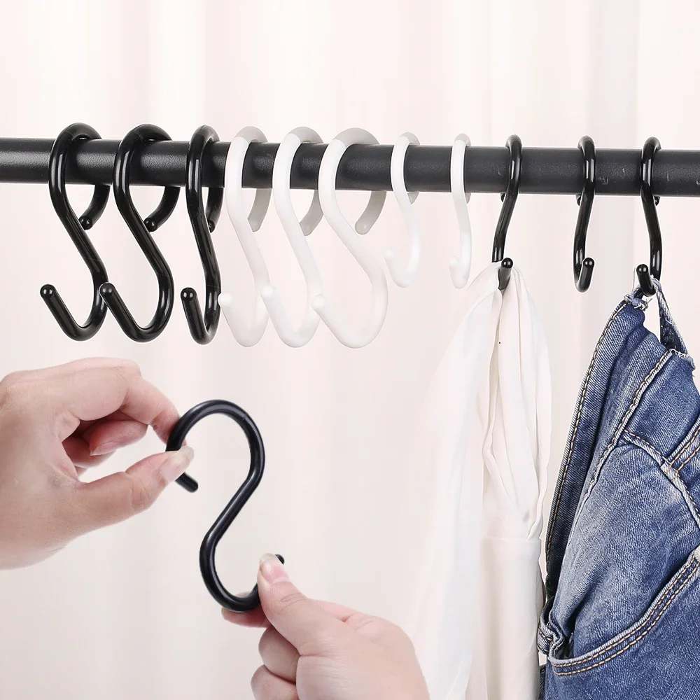 9/3 stücke S-Förmigen Haken Weiche Schnalle Tragbare Multi-zweck leicht Twist Hängen Haken Küche Schlecht Tasche kleidung Hängen Gestell