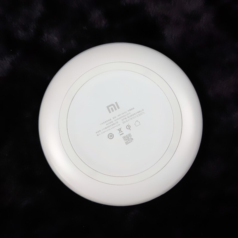 XiaoMi-cargador inalámbrico Original, almohadilla de carga rápida Qi 9V 2A para Mi 10 9 Mix 3 2s para Iphone X Xr, 18W: Only Wireless charge