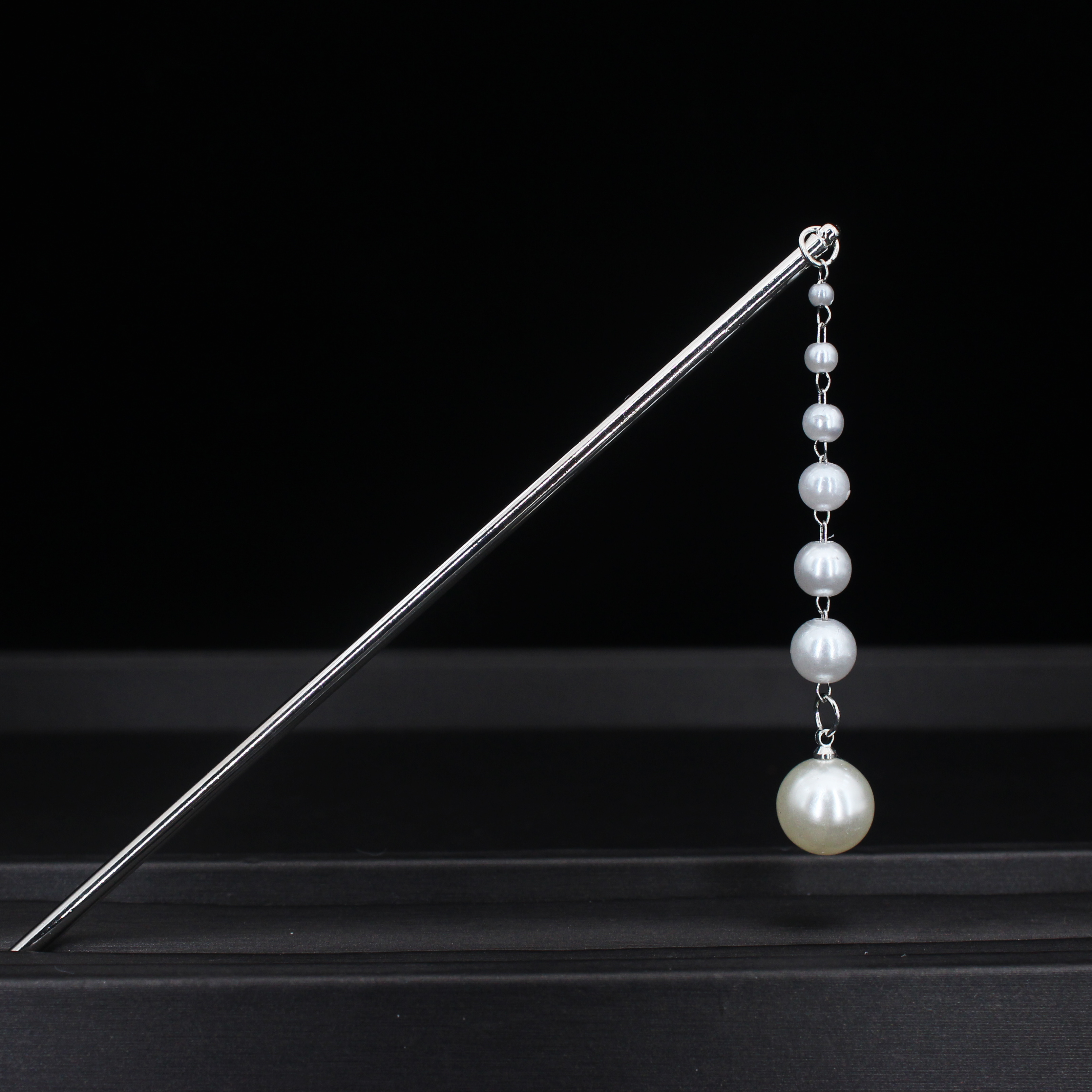Nuevos palillos chinos Hanfu para el cabello, horquillas con borlas de Metal Vintage, pinza para el cabello para mujer, tocado de boda, accesorios de joyas para el cabello: Chapado en platino