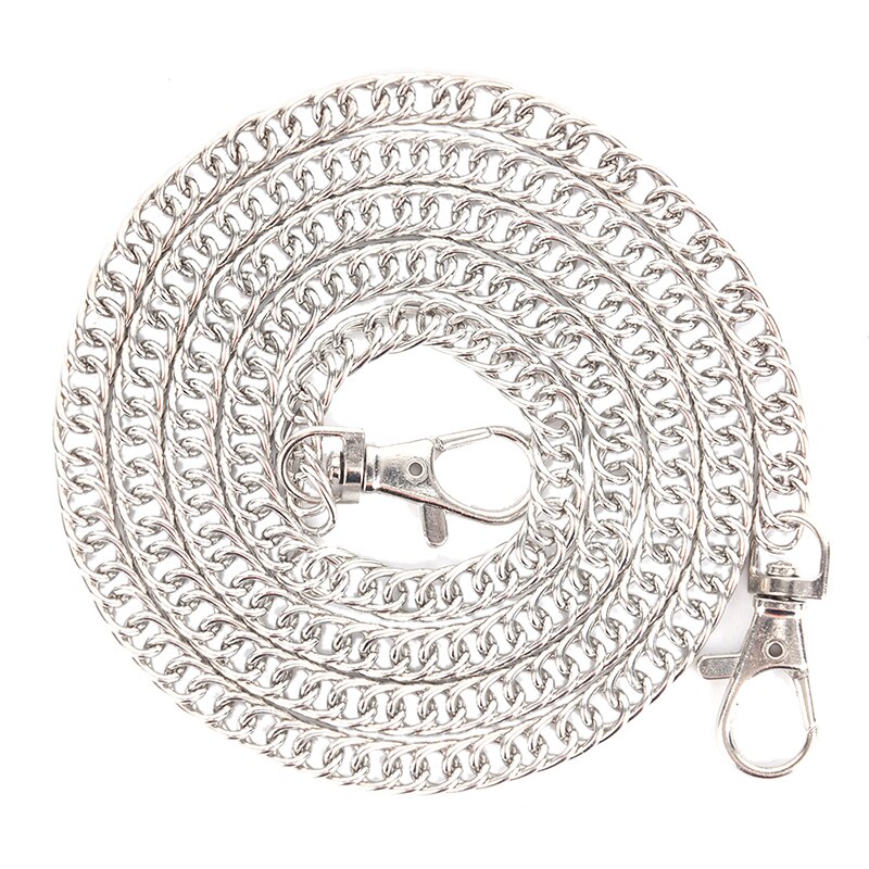 1 Pc 100 Cm Handtas Metalen Kettingen Voor Bag Diy Purse Chain Met Gespen Schoudertassen Bandjes Handtas Handvatten Tas onderdelen & Accessoires: Zilver