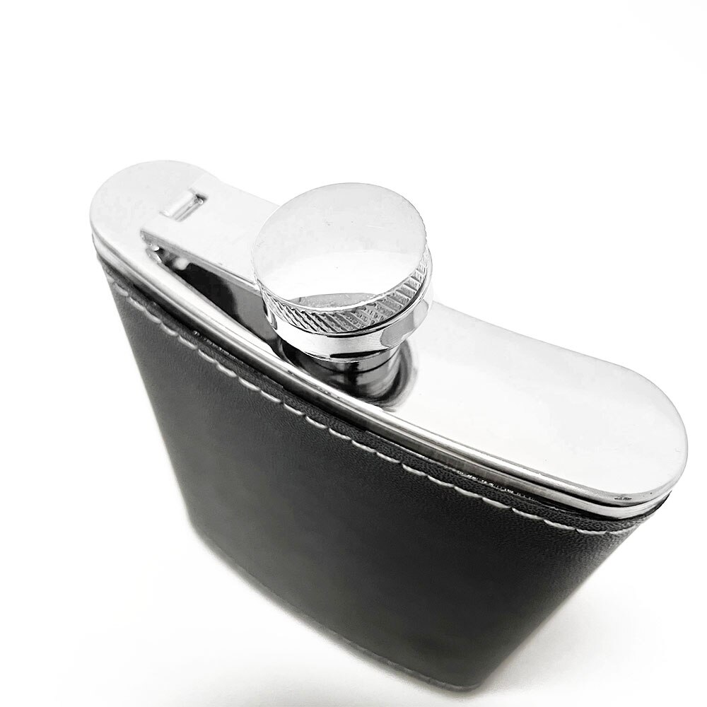 7oz 8oz bærbar hoftekolbe i rustfritt stål flagon whisky vingryte lærdeksel flaske trakt reise tur drinkware vinkopp