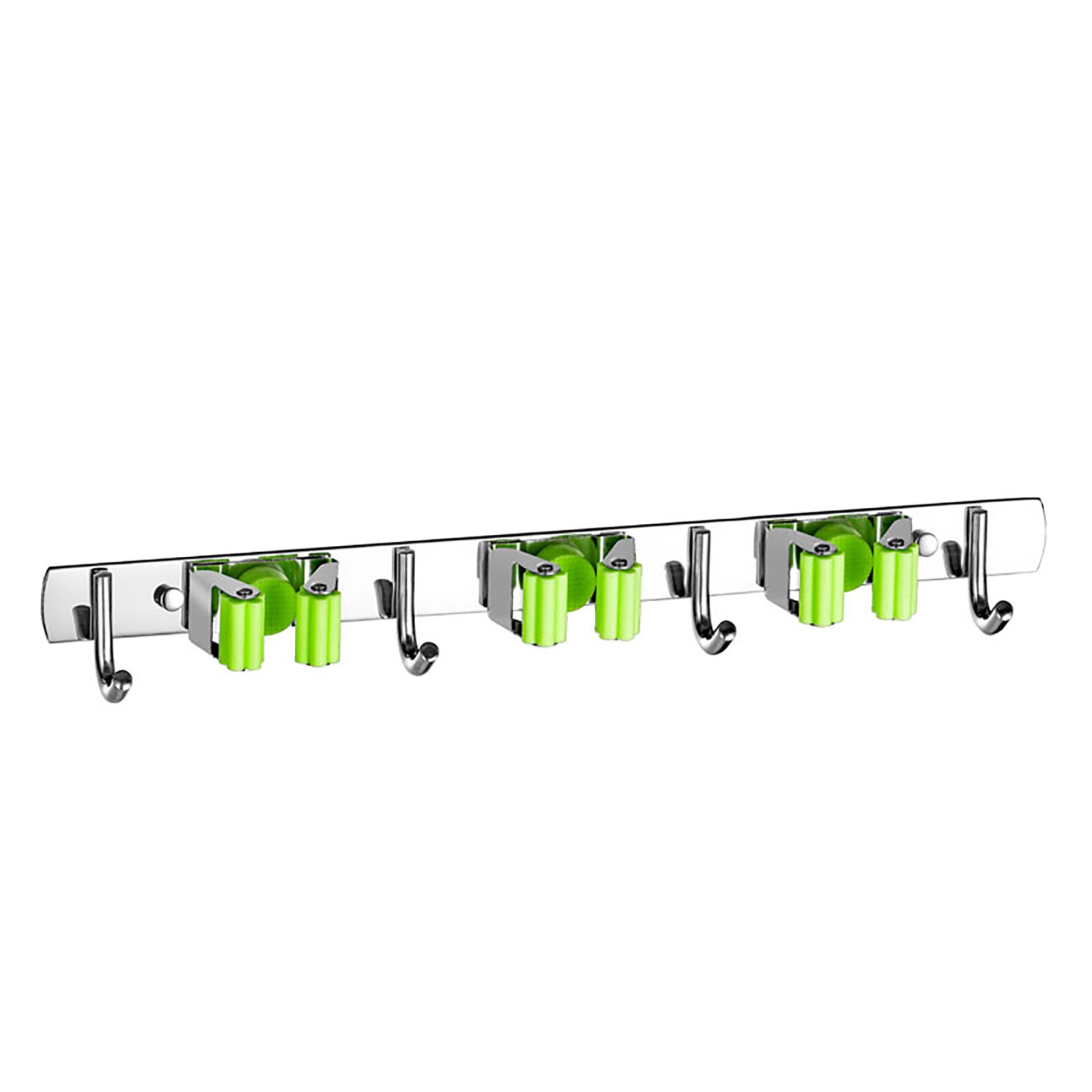 Bezem Houder Zware Praktische Clip Mop Organizer Wall Mount Haak Roestvrij Staal Opslag Ruimtebesparend Hanger Multifunctionele