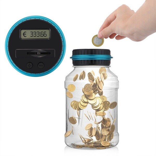 Electronic Piggy Bank Digital Coin Counting Bank with LCD Counter Coin Bank Money Jar for Kids Adults Boys Girls: Pound