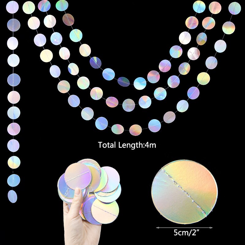 3.8-4.2m Gold Silver Paper Star Garland Banner for Birthday Wedding Decor Glitter Paper Hanging Ramadan Decoration: C01-4m