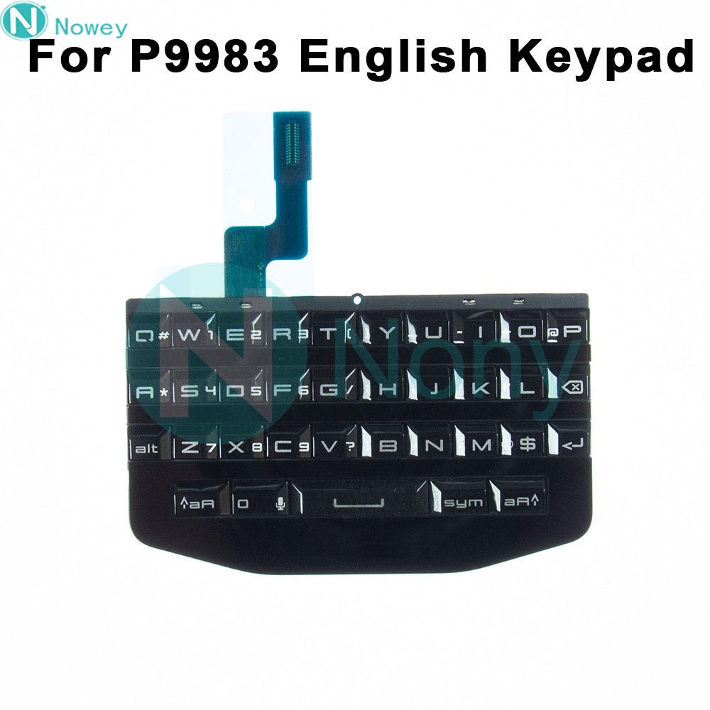 Nowey P'9983 Cover Keyboard For Blackberry 9900 Q20 P9983 9983 Phone English Russian Arabic Keypad Housing Replacement Parts: Blue