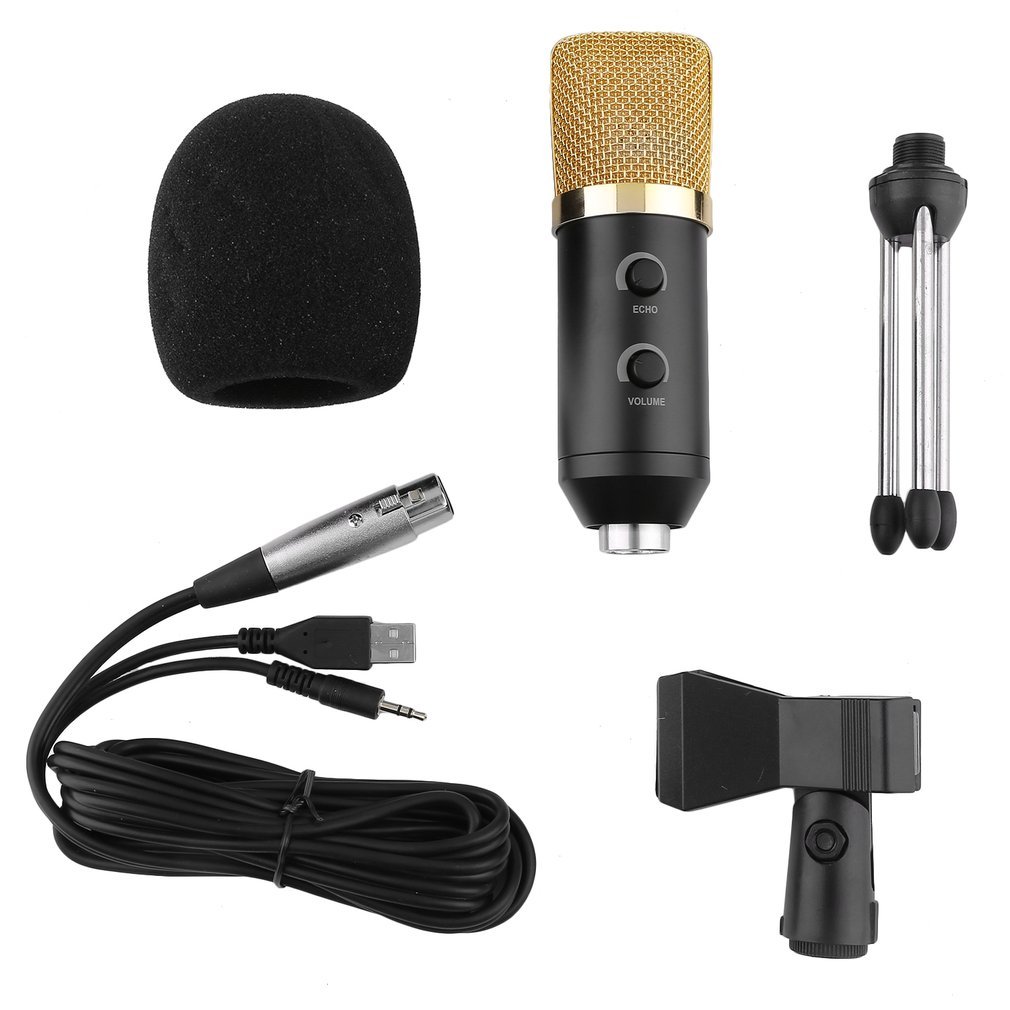 MK-F100TL Usb Condensator Microfoon Met Statief Voor Video Opname Karaoke Radio Studio Microfoon Voor Computer Pc Professionele