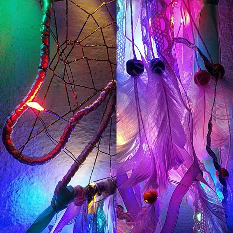 Luces LED, accesorios de atrapasueños de unicornio, adornos colgantes de pared, decoraciones para niños de unicornio brillante, decoraciones para de cumpleaños, Baby shower glow
