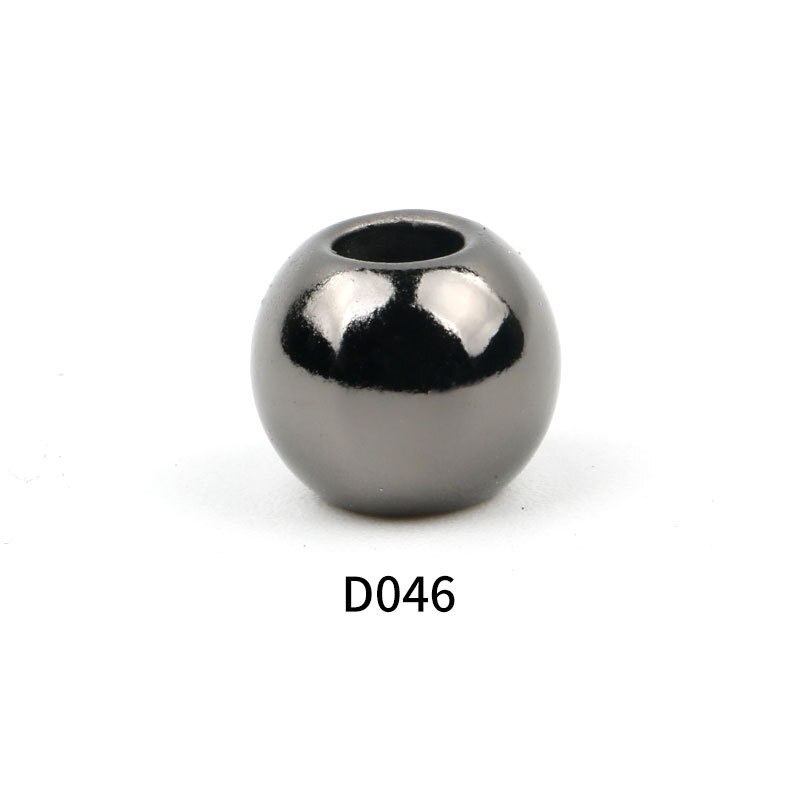 10mm Sphere Pearl Ball Cord Stoppers Rope Ends Buckle Lid Lock Toggle End Clip Clothes Bag Sportswear Shoelace Rope Accessories: Gun Metal
