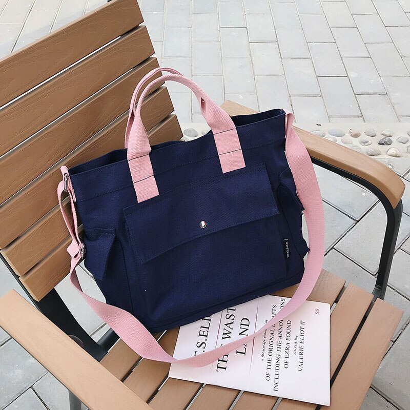 frauen Handtaschen Schulter Tasche Mit Große Kapazität leinwand Schulter Taschen Casual Messenger Taschen: blue