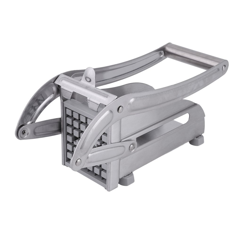 Rostfritt stål manuell pommes frites skivare potatis flishugg chip cutter maker potatis chips tillverkningsmaskin