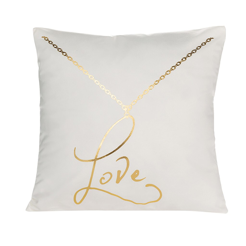 #l5 2019 polyester guld brev kudde soffa bil midje kudde kudde kamouflage absorbera svett kuddar faux: H